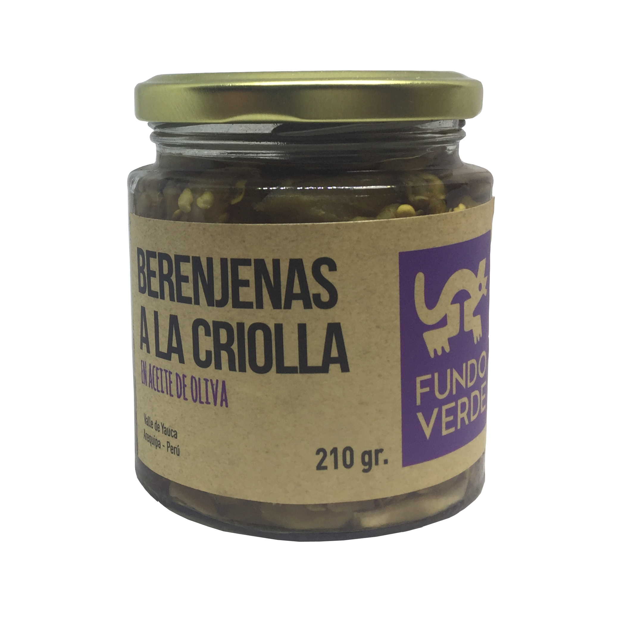 Berenjenas a la criolla en aceite de oliva Fundo Verde - 210 g