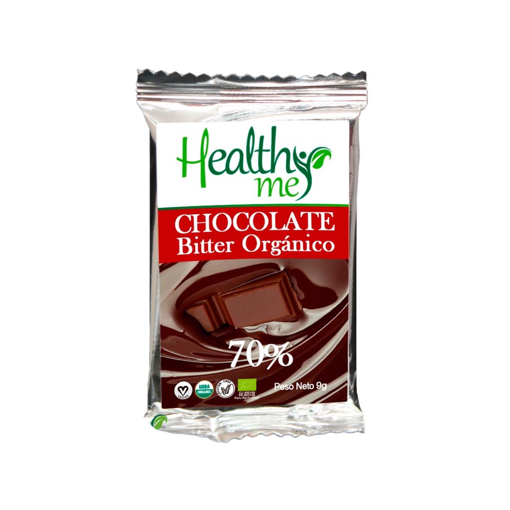 Chocolate bitter orgánico 70% Healthy Me - 9 g